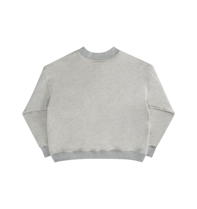 Image 2 of 3 - GREY - OCD27 Zip Jacket crafted from 100% cotton featuring zip-front closure, front kangaroo pockets and NCDSNY (Never Coming to a Deperment Store Near You) graphic screen-printed at the chest. Unisex style in men's sizing.