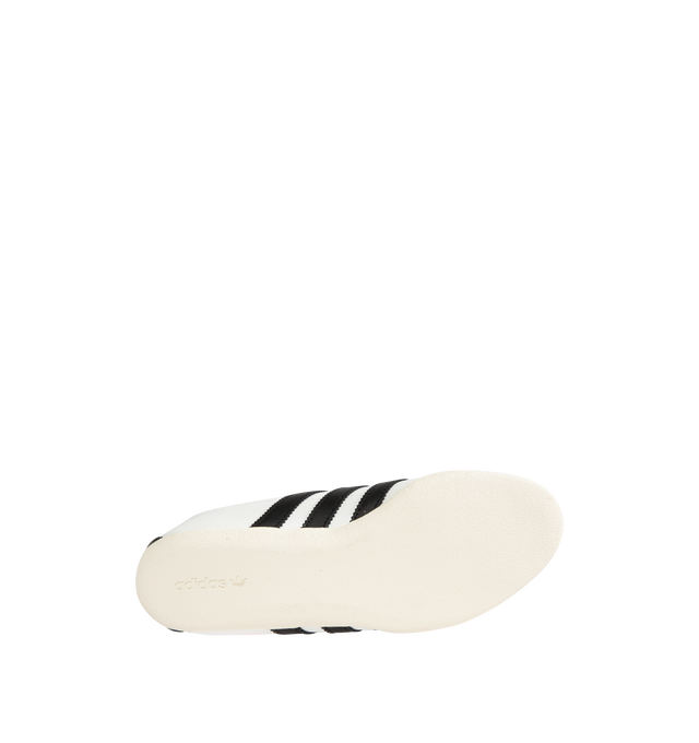 Image 4 of 5 - WHITE - ADIDAS Tokyo Sneaker featuring leather upper, low-profile, signature crossed stripes on the heel, branded shoe tongue, Tokyo logo, regular fit, laces, leather upper, leather sockliner and rubber outsole.