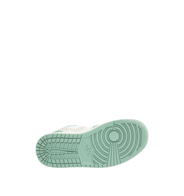 Image 4 of 5 - BLUE - NIKE Air Jordan 1 Low Sneaker featuring wings logo on the heel, stitched Swoosh design, perforated toe, foam midsole and rubber traction.