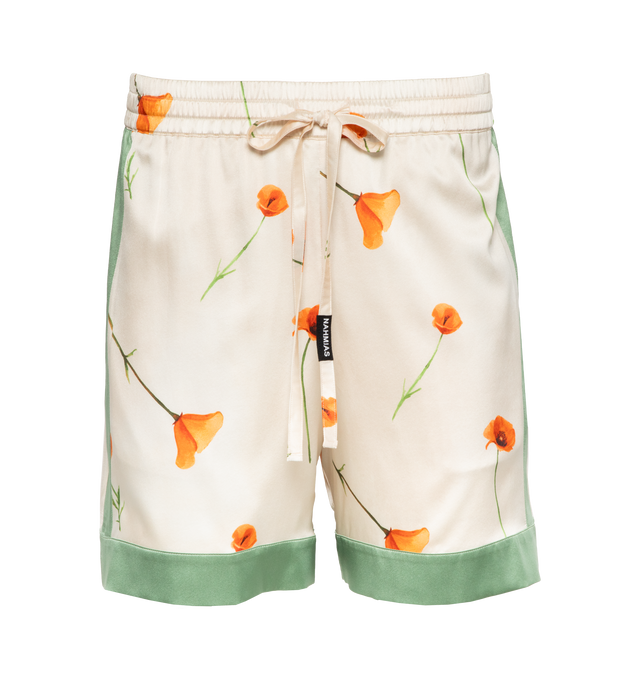 COLORBLOCK POPPY SILK SHORTS