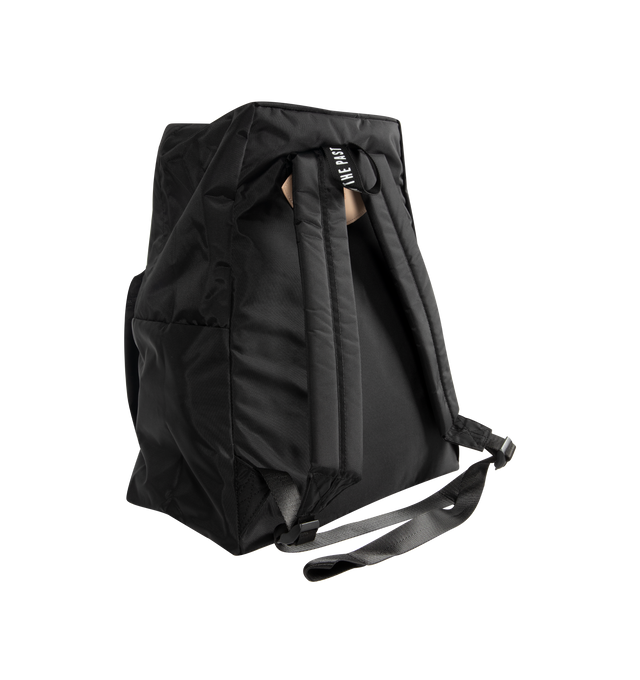 Image 2 of 3 - BLACK - HUMAN MADE Daypack featuring lightweight nylon Oxford exterior, PVC heart logo on the front, two-way zip closure, logo printed on top handle, front zip pocket, shoulder strap features a leather brand logo panel and one interior laptop sleeve. Capacity: around 20 L. 39cm x 34cm x 17cm.
