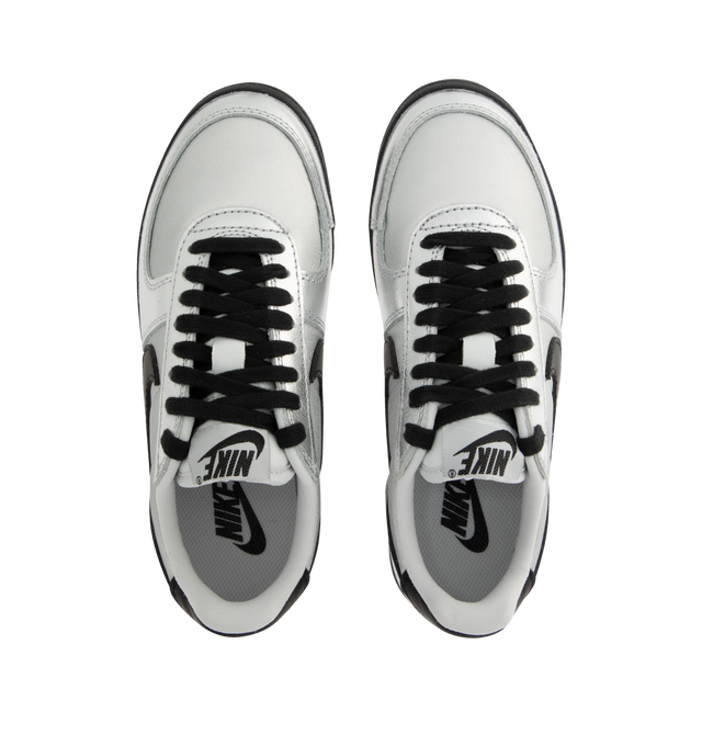 Image 5 of 5 - SILVER - NIKE Field General Sneaker featuring real and synthetic leather upper, waffle outsole, padded collar, foam midsole and rubber outsole.