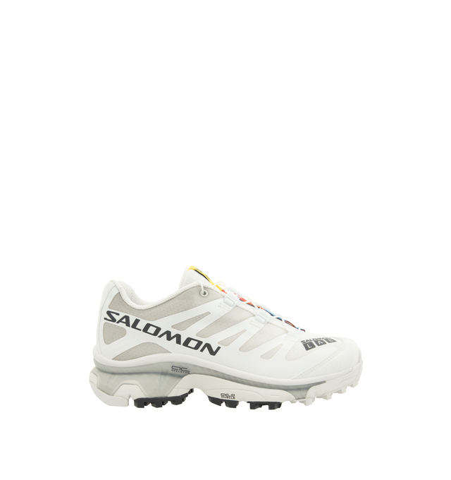 Image 1 of 2 - WHITE - SALOMON XT-4 OG Sneakers are a lace-up style with synthetic and textile upper, dual-density EVA cushioning, signature logo branding, and rubber outsole.