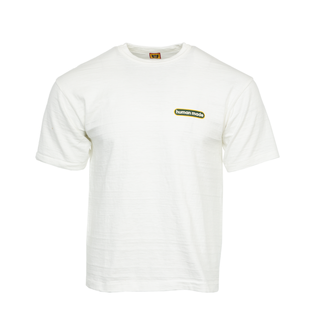 Image 1 of 4 - WHITE - HUMAN MADE Graphic T-Shirt #8 featuring crew neck, short sleeves, logo on front and back. 100% cotton.  