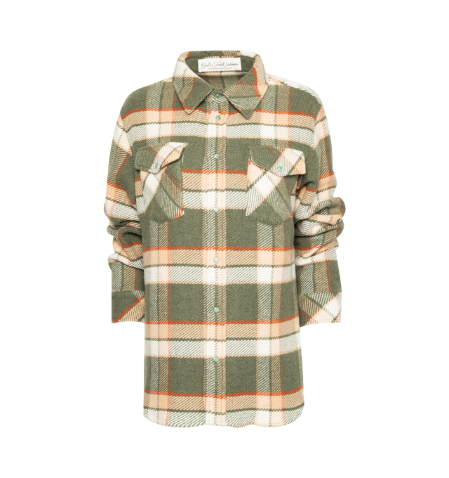 PLAID SHIRT EMERALD SNAP (UNISEX)