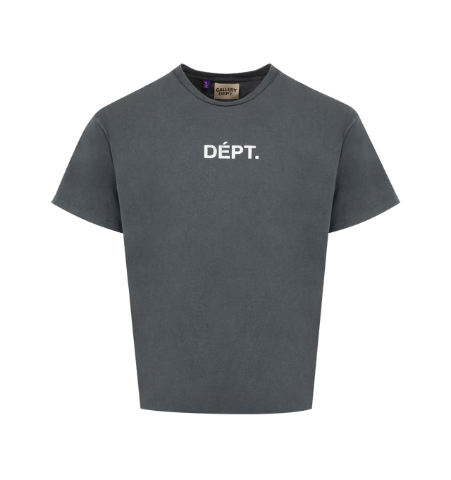 Image 1 of 2 - BLACK - GALLERY DEPT. Team Dept Tee featuring logo print on the front, back printed text, relaxed fit, short sleeves and crew neck. 100% cotton. Made in USA.