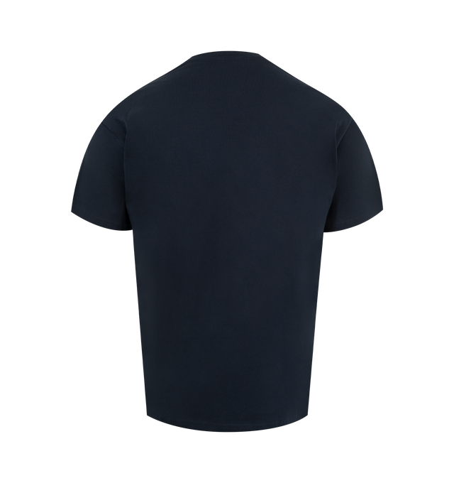 Image 2 of 2 - NAVY - GIVENCHY Logo Tee featuring short-sleeves, crew neck and GIVENCHY Paris logo on the front. 100% cotton.