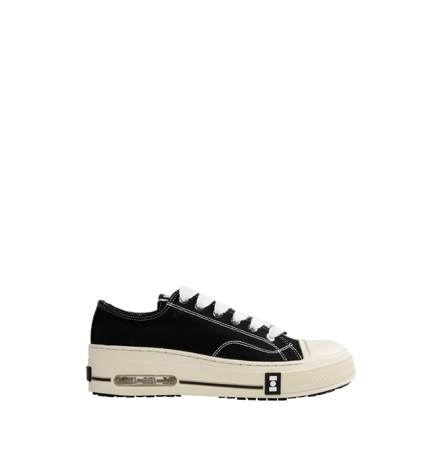 Image 1 of 5 - BLACK - NAHMIAS Five-O Canvas Sneakers featuring branded heel counter, logo lace lock, logo patch at the tongue, rubber toecap, front lace-up fastening, branded insole and flat rubber sole. 100% canvas. Rubber sole.