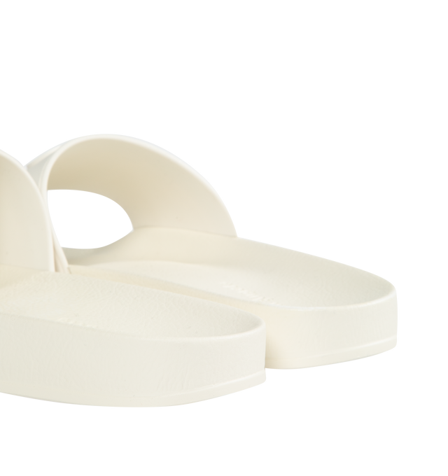 Image 3 of 4 - WHITE - PALM ANGELS PA Monogram Slides featuring embossed logo to the front, slip-on style, open toe, flat sole and moulded footbed. 100% polyurethane. 