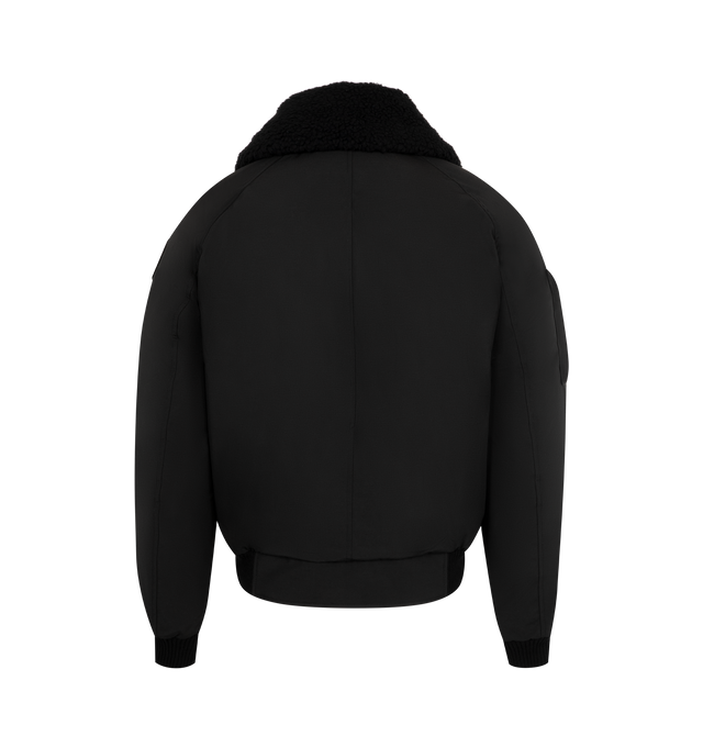 Image 2 of 3 - BLACK - CANADA GOOSE Chilliwack Aviator Bomber featuring rib-knit cuffs and hem, zip front closure, collar and two front flap pockets. Made in Canada.