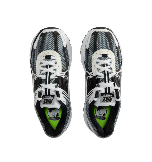 Image 5 of 5 - BLACK - Nike Zoom Vomero 5 Sneakers are lace-up sneakers featuring mesh with TecTuff and utilitarian overlays that are breathable and durable, cushlon foam with Zoom Air cushioning and rubber tread.