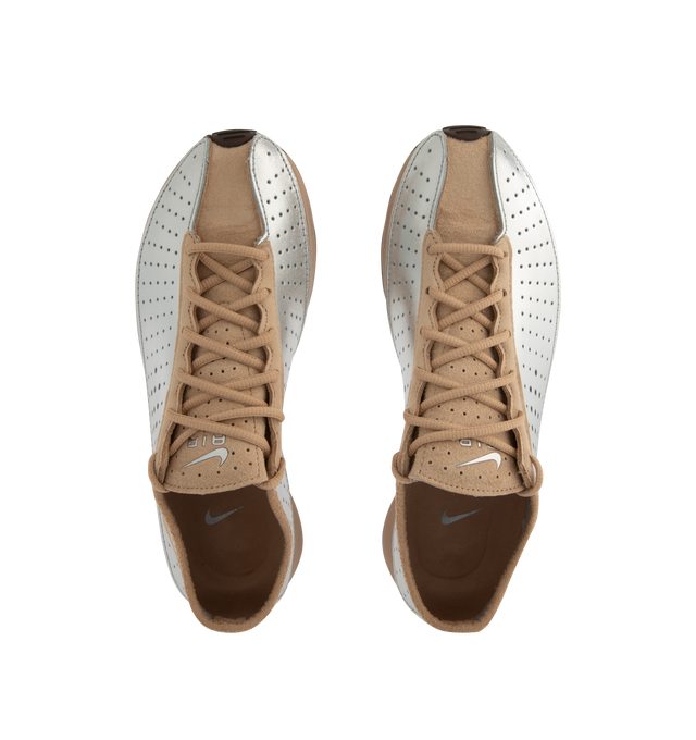 Image 5 of 5 - BROWN - NIKE Air Superfly Sneaker featuring perforated leather upper with suede accents, raw-edge construction around the collar, Nike Air technology in the heel absorbs impact for cushioning and rubber outsole.