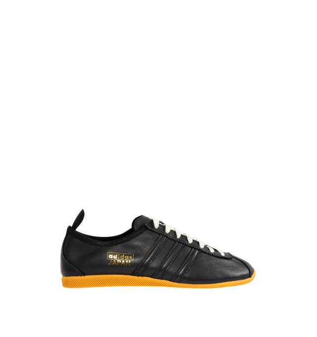 Image 1 of 5 - BLACK - ADIDAS Japan Sneaker featuring low-profile T-toe, regular fit, lace closure, leather upper, leather lining and rubber outsole. Unisex style in men's sizes.