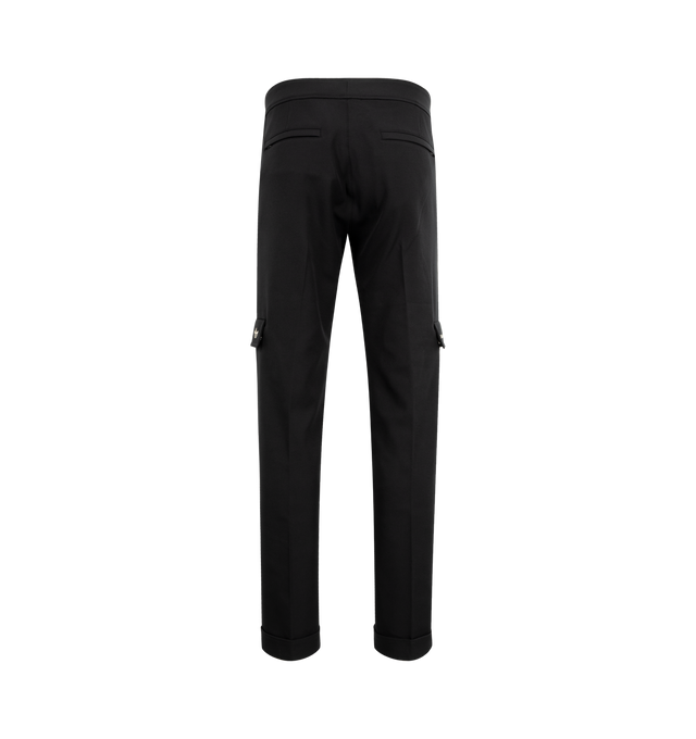 Image 2 of 3 - BLACK - Adidas x Wales Bonner Sailor Pants featuring zip fly with button closure, 6-pocket styling includes two cargo flap pockets and embroidered Wales Bonner and Trefoil logos. 94% recycled polyester, 6% elastane.