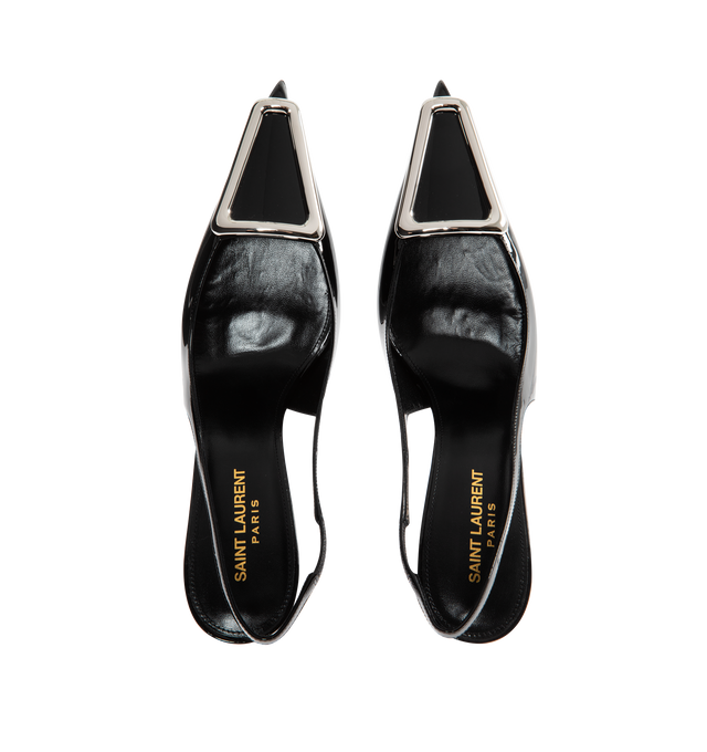 AVENUE PATENT LEATHER SLINGBACK PUMPS