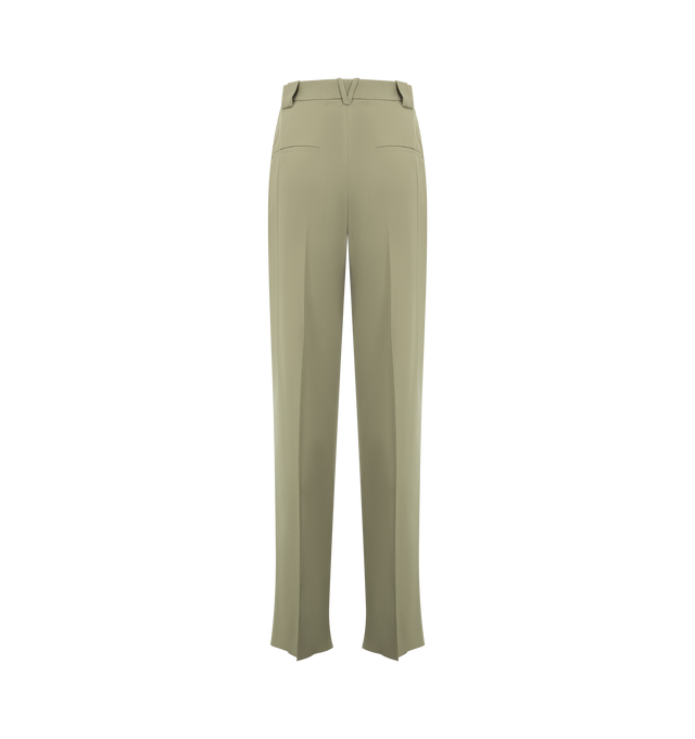Image 2 of 4 - GREEN - Bottega Veneta Womens Wool Trousers are crafted from 100% wool and feature a tailored silhouette for versatile wear. Main Material: 100% Wool. Made in Italy.