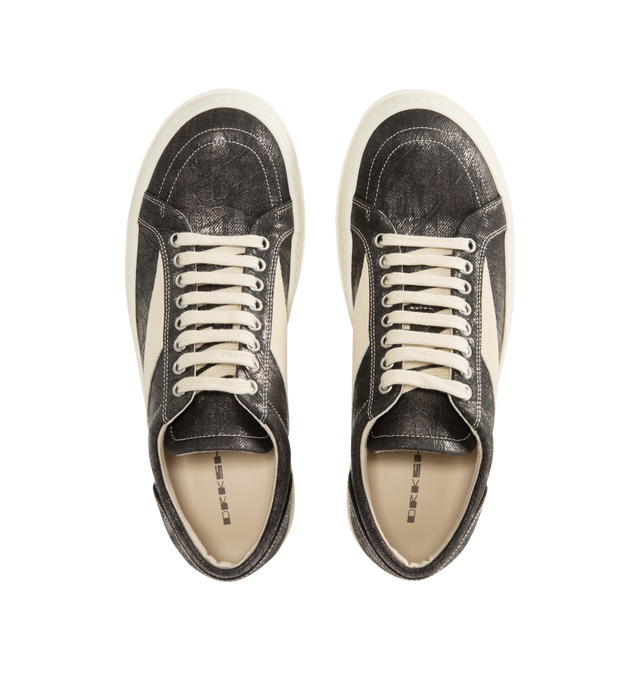 Image 5 of 5 - BROWN - DRKSHDW Vintage Sneaks Sneakers featuring low-top, lace-up closure, padded collar, treaded rubber sole and contrast stitching in white. Upper: calfskin. Sole: rubber. Made in Italy.