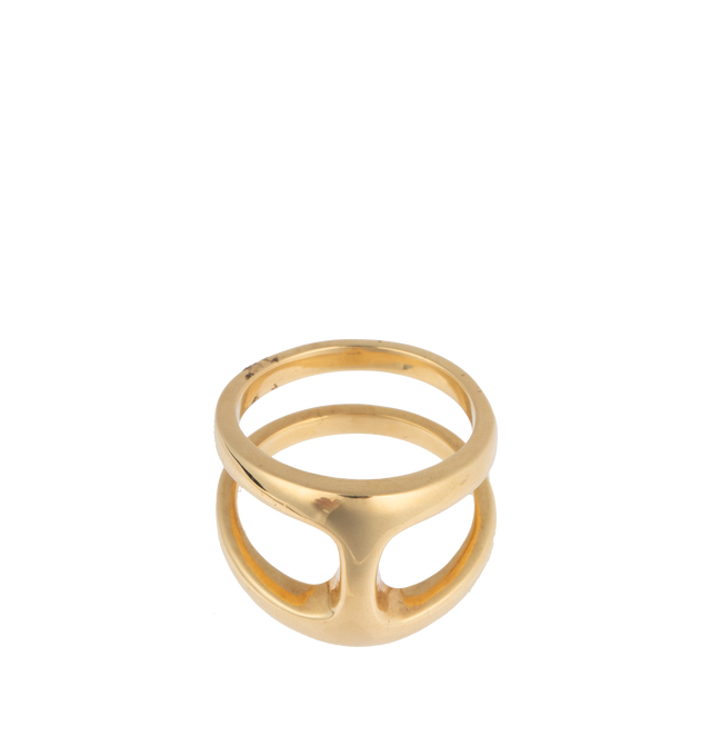 Image 1 of 1 - GOLD - Hoorsenbuhs Brut Phantom Ring crafted from 18K gold featuring a single iconic link wrapped and elongated around the finger. Hirshleifers offers a range of pieces from this collection in-store. For personal consultation and detailed information about jewelry, please contact our dedicated stylist team at personalshopping@hirshleifers.com. 
