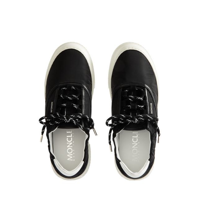 Image 5 of 5 - BLACK - MONCLER Vera Leisure Sneakers featuring nylon upper, leather lining, lace-up closure and rubber sole. Made in Italy.
