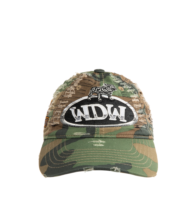 Image 1 of 3 - GREEN - WHO DECIDES WAR Dale Cap featuring embroidered artworks, adjustable strap back and distressing. 100% cotton.