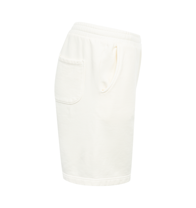 Image 3 of 3 - WHITE - ONE OF THESE DAYS Valley Riders Sweatshort featuring elastic waist, front slant pockets and graphic print. 100% cotton. 