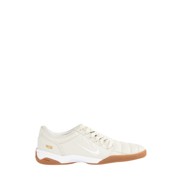 Image 1 of 5 - WHITE - NIKE Total 90 Sneaker featuring authentic soccer style, leather and textiles construction, asymmetrical lacing, flat rubber sole and Total 90 logos on each side.