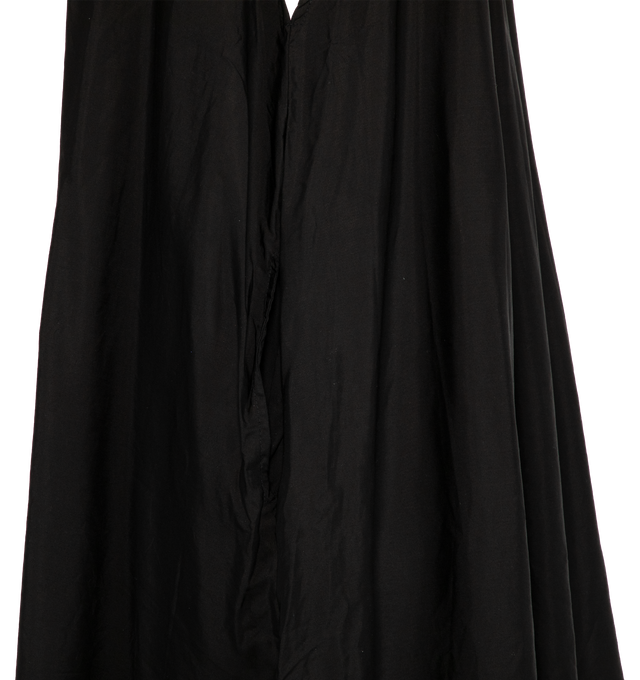 Image 3 of 3 - BLACK - DEIJI STUDIOS Break Dress featuring a crisp and lightweight mini-length dress, a crew neckline with keyhole and tie front feature. 100% organic cotton poplin. 