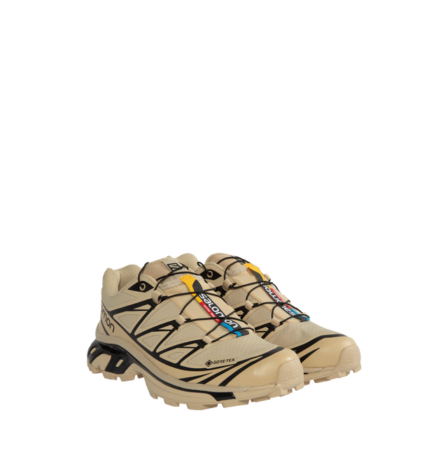 Image 2 of 5 - BROWN - XT-6 GORE-TEX rubber-trimmed mesh sneakers featuring the brand's signature Agile Chassis system and Mud Contagrip soles. Made from GORE-TEX, for resiliance, an innovative ePE membrane, PFC-free,and anti-debris mesh construction, as well as durable cushioning and stability.