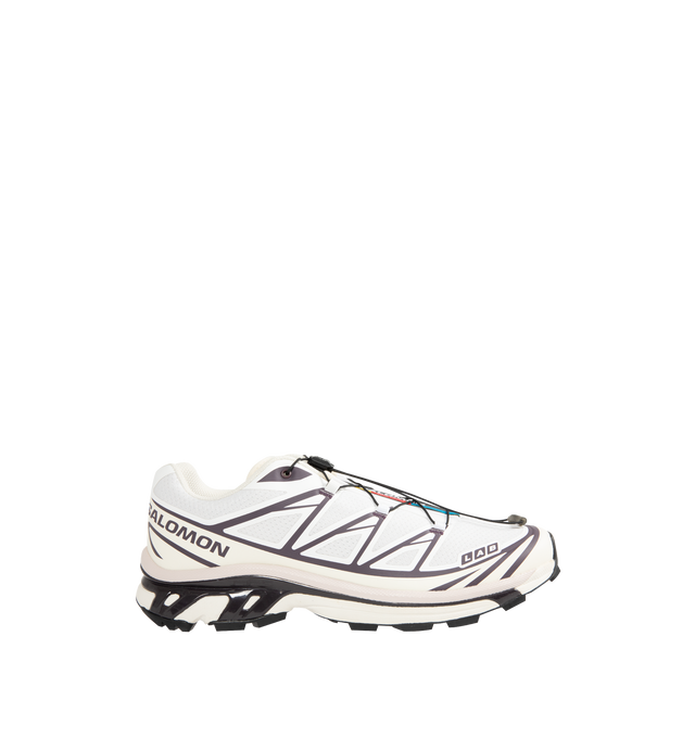 Image 1 of 5 - WHITE - SALOMON XT-6 Sneaker featuring Quicklace system, Contagrip outsole, round stiffened toe and reinforced heel counter.