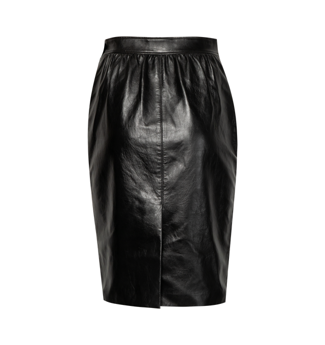 GLOSSED LEATHER SKIRT