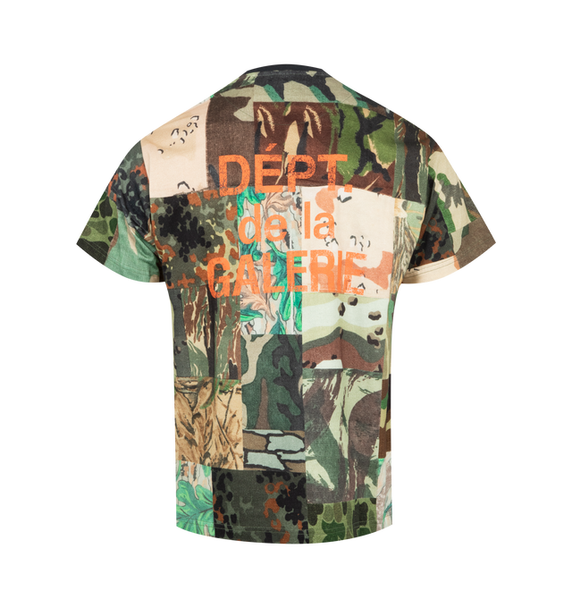 Image 2 of 2 - MULTI - GALLERY DEPT. Mixed Camouflage-Print Cotton-Jersey T-Shirt featuring relaxed fit, crewneck, ribbed trim at neck, short sleeves, shrunken logo print at chest and back and all-over patchwork camouflage print. 100% cotton. Made in Portugal.