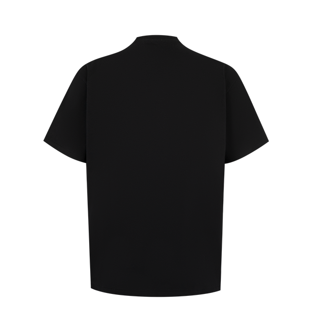 Image 2 of 2 - BLACK - A.Presse Men's Lightweight T-Shirt features a lightweight construction with a classic crewneck and a relaxed silhouette for effortless everyday wear. This designer T-shirt combines breathable comfort with a minimalist design, making it an essential wardrobe staple. Main Material: 100% Cotton.