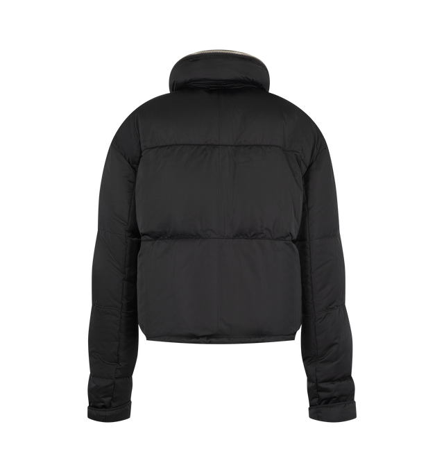 Image 2 of 3 - BLACK - Isabel Marant Women's Rilja Down Jacket is crafted from black technical fabric and features a boxy, hip-length silhouette with dropped shoulders, relaxed sleeves, horizontal quilting, and a full-length metal zipper closure. Main Material: 100% Polyester. Lining: 100% Polyester. Filling: 90% Down, 10% Feathers.