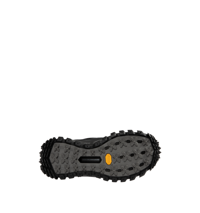 Image 4 of 5 - BLACK - Moncler Trailgrip Apex Low Top Sneakers are a lace-up style with GORE-TEX waterproof membranes, EVA midsoles, Vibram treads, OrthoLite insoles, and TPU spoiler soles. Made in Vietnam.