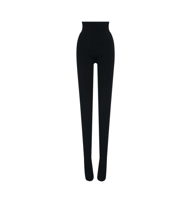 Image 1 of 3 - BLACK - THE ROW Mimi Tights in Viscose featuring high-rise tights in technical stretch knit with seamless construction. 67% viscose, 33% polyester. Made in Italy.