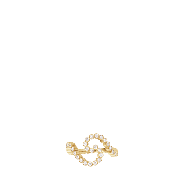 Image 1 of 1 - GOLD - SOPHIE BILLE BRAHE Gaia Ensemble Ring featuring 18K certified recycled yellow gold with a total of 0.83 carat Top Wesselton VVS diamonds. Handmade in Italy. Hirshleifers offers a range of initial pieces from this collection in-store. For personal consultation and detailed information about jewelry, please contact our dedicated stylist team at personalshopping@hirshleifers.com. This item may be restricted for online purchase to international clients. For assistance purchasing this item