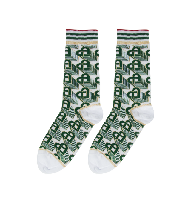 HEART MONOGRAM CREW SOCK