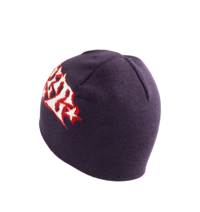 Image 2 of 3 - WHITE - CARHARTT WIP Supa Beanie featuring a jacquard motif on the side and knit from soft, stretch-cotton yarn. 48% cotton, 47% acrylic, 4% nylon, 1% elastane.