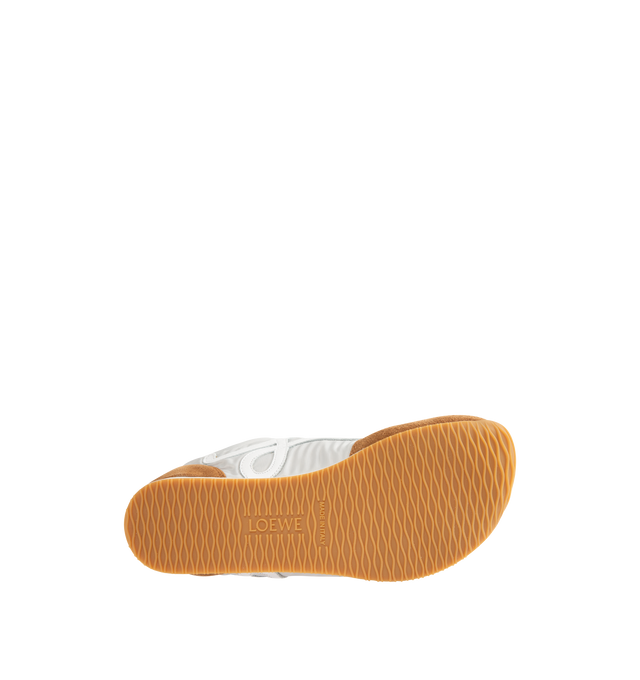 Image 4 of 5 - BROWN - LOEWE Ballet Runner 2.0 Sneaker in nylon and calfskin featuring an asymmetrical toe shape, a sock-like internal structure, a lightweight rubber outsole that extends to the toecap, 20mm heel, L monogram at the side, embossed Anagram on the tongue and injected rubber LOEWE on the heel tab. Nylon/calf. Made in Italy.