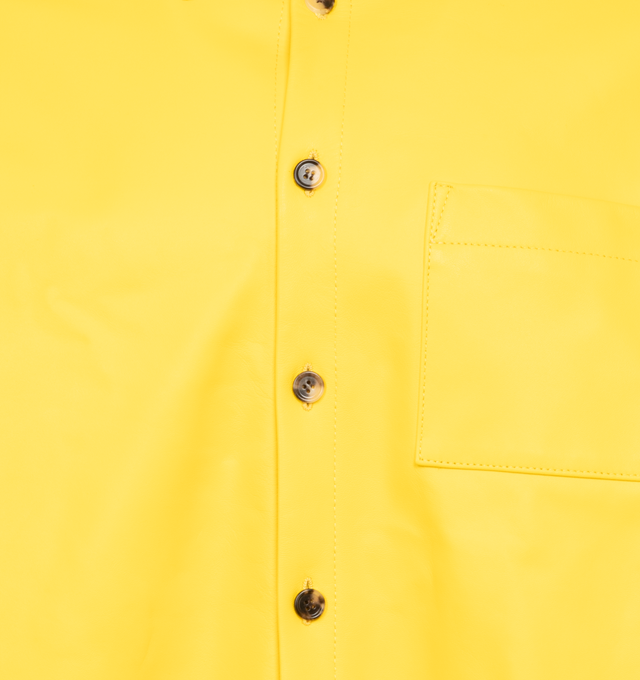 LEATHER BUTTON-FRONT SHIRT (MENS)