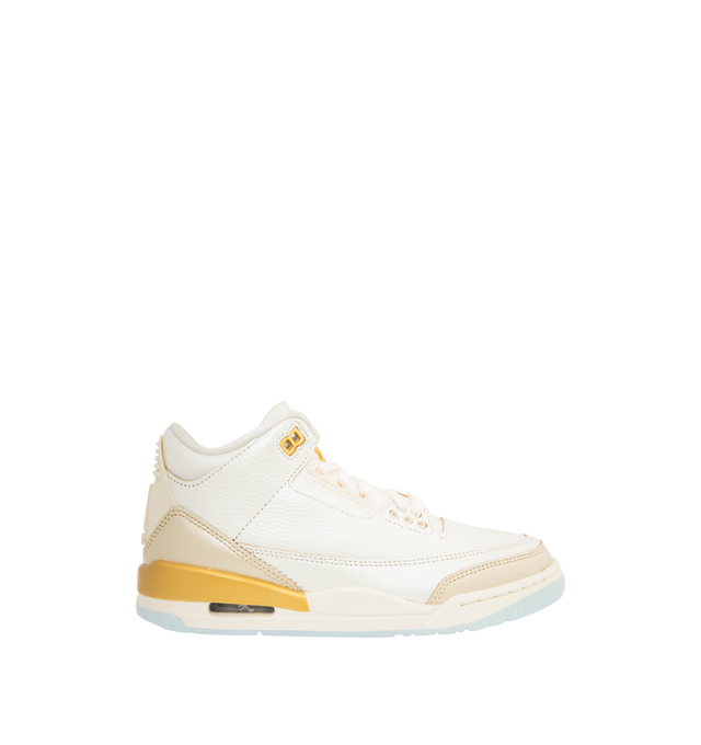 Image 1 of 5 - WHITE - JORDAN Air Jordan 3 Retro Sneaker featuring suede overlays, leather upper, Nike Air technology that absorbs impact for cushioning, soft foam midsole and rubber outsole.