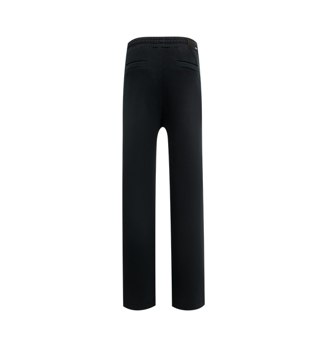 Image 2 of 3 - BLACK - AMIRI Hollywood Sweatpants featuring french terry, drawstring at elasticized waistband, two side pockets, back welt pocket and logo and text at front. 100% cotton. Made in Italy.