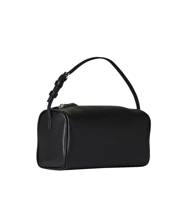 Image 2 of 3 - BLACK - THE ROW 90'S Bag featuring top handle bag in finely grained calfskin leather with softly rounded edges, leather piping and adjustable slim leather strap. Measures 7.7 x 4.5 x 3 in. 100% calfskin leather. Made in Italy.