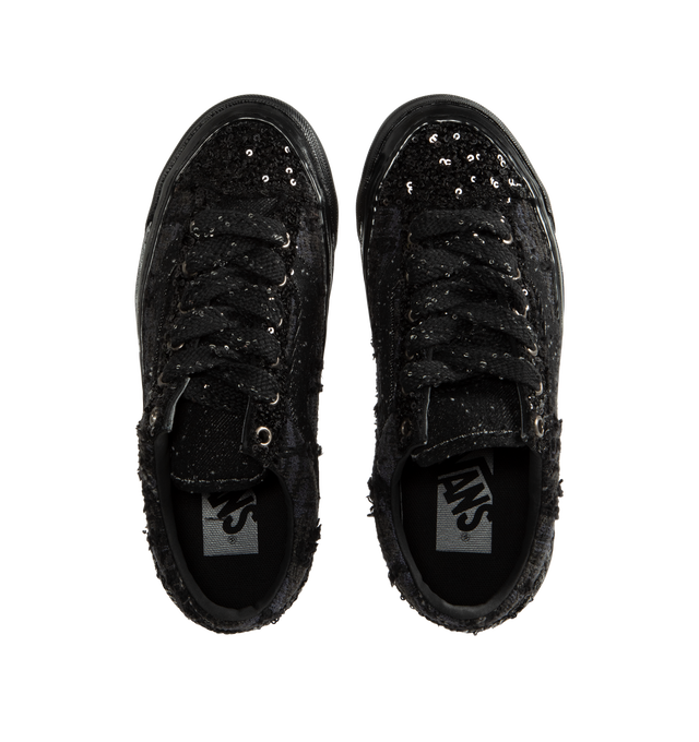 Image 5 of 5 - BLACK - Vans Unisex Premium Old Skool 36 Sneakers are crafted from canvas and feature the iconic low-top silhouette, a lace-up closure, and sequin embellishments. Finished with allover sequin embellishments. Main Material: Canvas Textile. Outsole: Rubber.