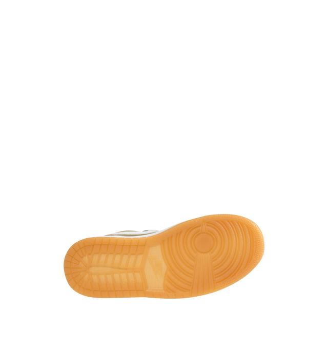 Image 4 of 5 - GOLD - JORDAN Air Jordan 1 Low Sneaker featuring encapsulated Air-Sole unit, genuine leather in the upper, lace up closure and solid rubber outsole.
