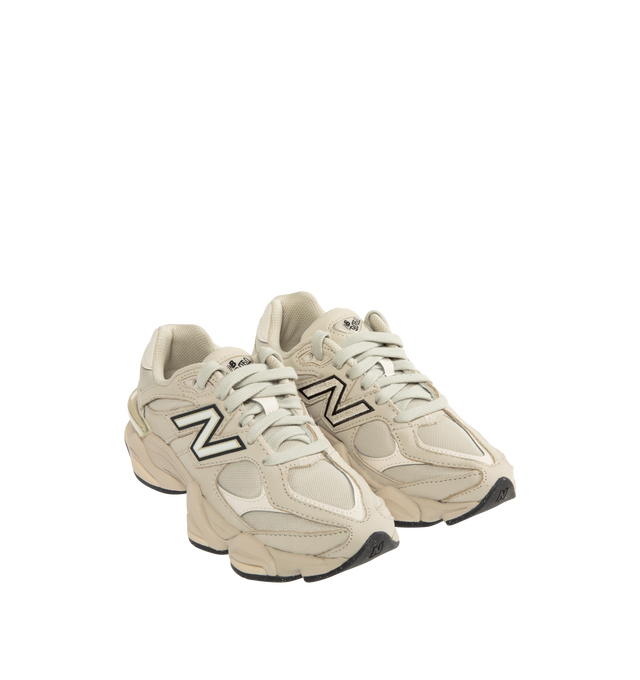 Image 2 of 5 - NEUTRAL - NEW BALANCE 9060 Sneaker featuring dual-density midsole with ABZORB and SBS cushioning, tongue logo inspired by original 991 lace jewel, translucent CR device at heel and diamond outsole pattern inspired by classic 860 design.