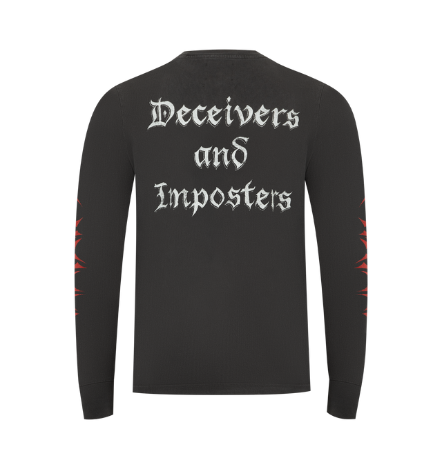 Image 2 of 3 - BLACK - GALLERY DEPT. The World is Ours Tee featuring relaxed long sleeve tee, front and back graphic, 'ATK' logotype on sleeves and regular fit. 100% cotton.