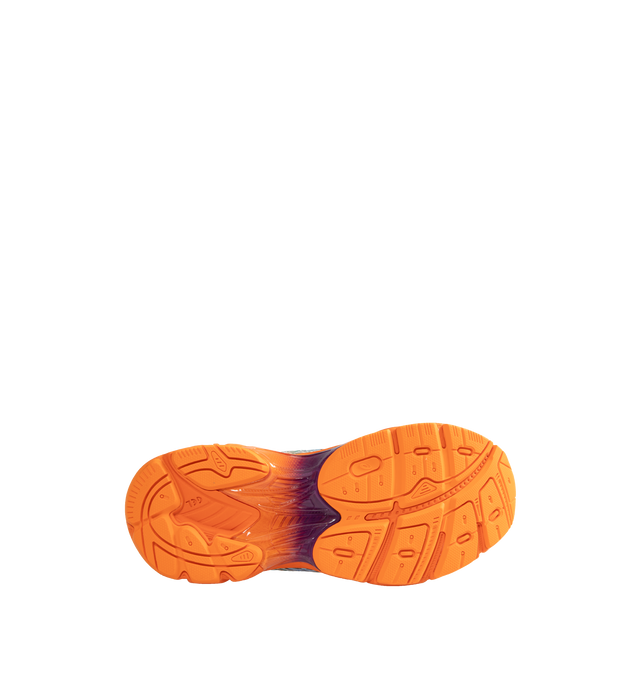 Image 4 of 5 - ORANGE - ASICS UB7-S GT-2160 lace-up sportstyle sneaker draws inspiration from the themes of Interlaced Assemblages, Functional Utopias, and Mino Ceramics.?? Soft textures are combined with the idea of handcrafted elements found in iconic artwork. By creating matte and washed colour appearances, the design team was able to enhance the heritage running shoe's archival shape and construction, contrasted with grid-like patterns and bold opaque colours.