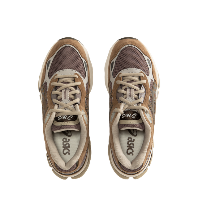 Image 5 of 5 - BROWN - ASICS GEL-NYC 2.0 Sneaker featuring suede overlays, rearfoot and forefoot GEL technology, shock-attenuating material placed in the midsole of the shoe for cushioning and shock absorption, FF BLAST PLUS cushioning, TPU TRUSSTIC technology, walking-specific flex grooves to support natural movement and smooth heel to toe transition, angled heel softens heel contact with the ground and facilitates more natural heel to toe transitions.