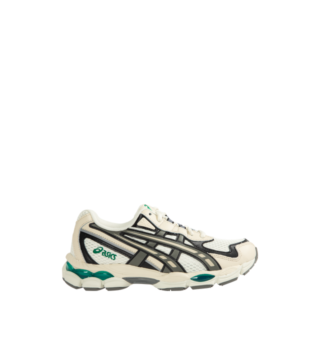 Image 1 of 5 - WHITE - ASICS GEL-NYC 2055 Sportstyle sneaker with early 2000s running shoe design influences in the upper's ASICS stripes, heel counter, and eyelet structure. Featuring GEL-CUMULUS 16 shoe's tooling system. Through a combination of lightweight foams and GEL technology inserts, this midsole formation helps create advanced underfoot comfort. Unisex style in men's sizing.